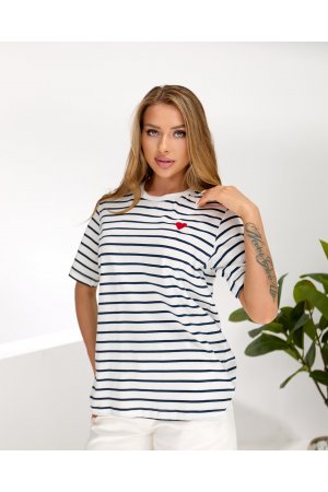 Футболка короткий рукав Pepper & Mint KR01 Біло-синій
