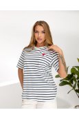 Футболка короткий рукав Pepper & Mint KR01 Біло-синій - фото 