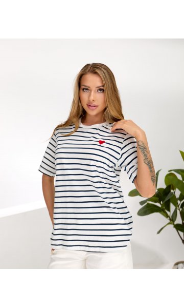 Футболка короткий рукав Pepper & Mint KR01 Біло-синій