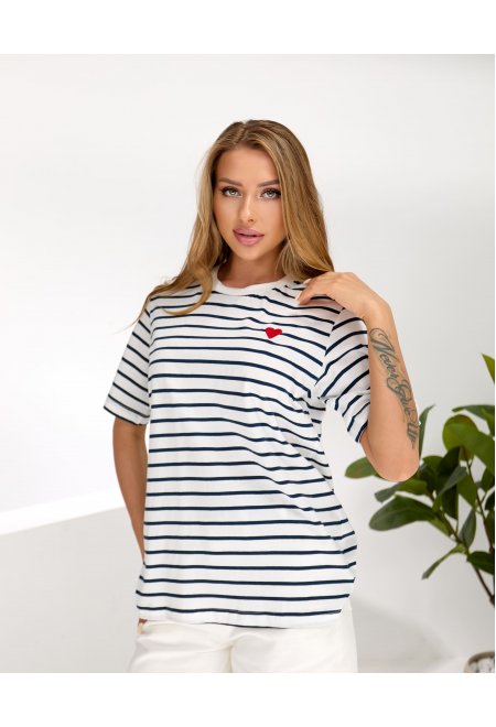 Футболка короткий рукав Pepper & Mint KR01 Біло-синій - фото 2