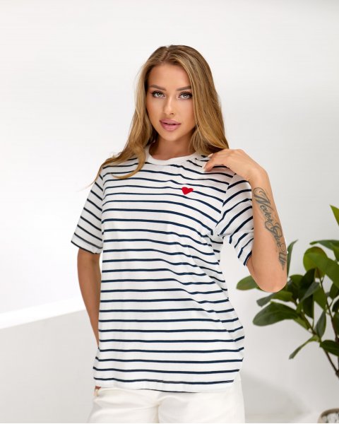 Футболка короткий рукав Pepper & Mint KR01 Біло-синій