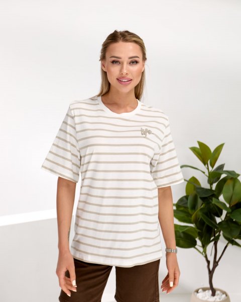 Футболка короткий рукав Pepper & Mint BX180 Біло-бежевий