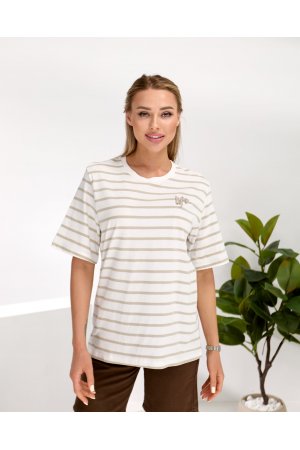 Футболка короткий рукав Pepper & Mint BX180 Біло-бежевий