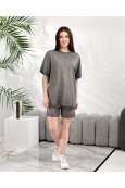 Костюм футболка + шорти Modengyixiu 8993 Темно сірий - фото 