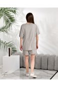 Костюм футболка + шорти Modengyixiu 8993-1 Світло сірий - фото 