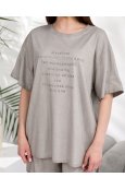 Костюм футболка + шорти Modengyixiu 8993-1 Світло сірий - фото 