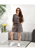 Костюм футболка + шорти Modengyixiu 8996 Темно сірий - фото 