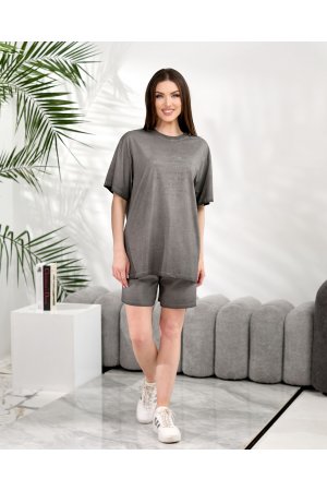 Костюм футболка + шорти Modengyixiu 8993 Темно сірий