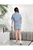 Сукня джинс Lara FA8880 блакитний - фото Сукня джинс Lara FA8880 блакитний - фото