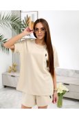 Костюм футболка + шорти Polo 131 Бежевий - фото 