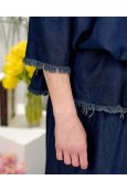 Костюм блуза + спідниця U.Y 250 Темно синій - фото Костюм блуза + спідниця U.Y 250 Темно синій - фото