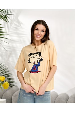 Футболка короткий рукав Macro 6362 Бежевий
