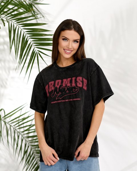 Футболка короткий рукав Fashion 1751 Чорний Футболка короткий рукав Fashion 1751 Чорний