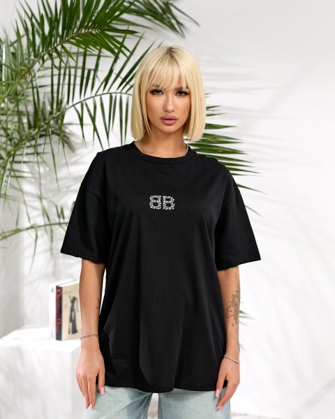 Футболка короткий рукав Balenciaga 1969 Чорний