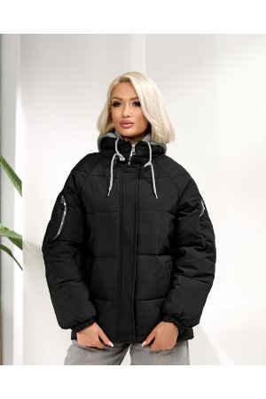Куртка синтепон Tayishe 8208 Чорний