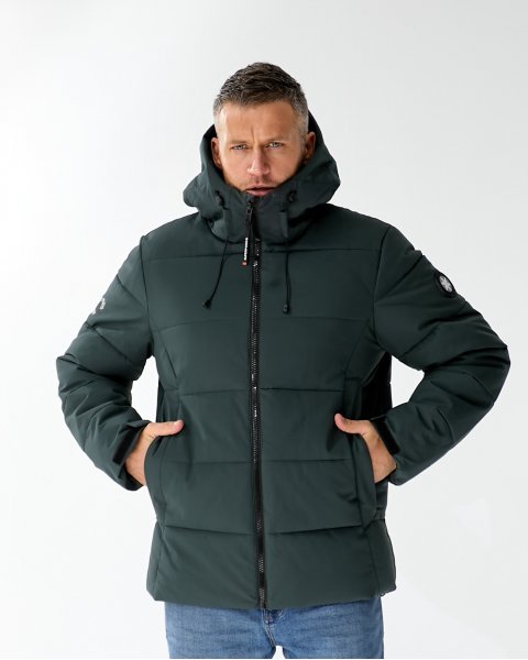 Куртка синтепон Pogo PG6647-4 темно зелений Куртка синтепон Pogo PG6647-4 темно зелений