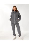 Костюм кофта + штани Modengyixiu 8857-1 Темно сірий - фото Костюм кофта + штани Modengyixiu 8857-1 Темно сірий - фото