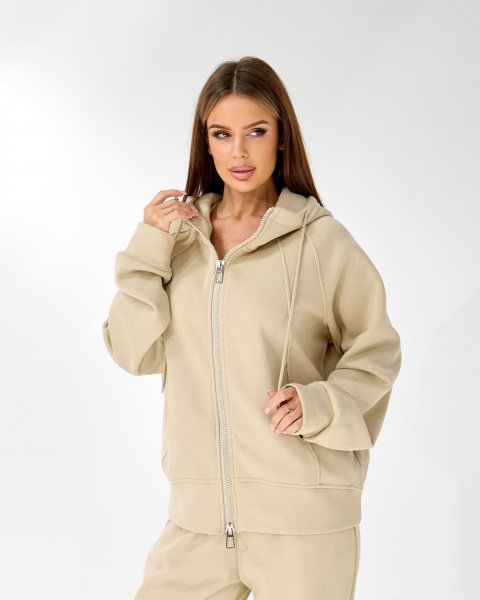 Костюм кофта + штани Modengyixiu 89122 Молочний Костюм кофта + штани Modengyixiu 89122 Молочний