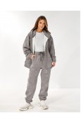 Костюм кофта + штани Modengyixiu 8961-3 Світло сірий - фото Костюм кофта + штани Modengyixiu 8961-3 Світло сірий - фото