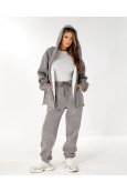 Костюм кофта + штани Modengyixiu 8961-3 Світло сірий - фото Костюм кофта + штани Modengyixiu 8961-3 Світло сірий - фото