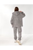 Костюм кофта + штани Modengyixiu 8961-3 Світло сірий - фото Костюм кофта + штани Modengyixiu 8961-3 Світло сірий - фото