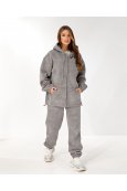 Костюм кофта + штани Modengyixiu 8961-3 Світло сірий - фото Костюм кофта + штани Modengyixiu 8961-3 Світло сірий - фото
