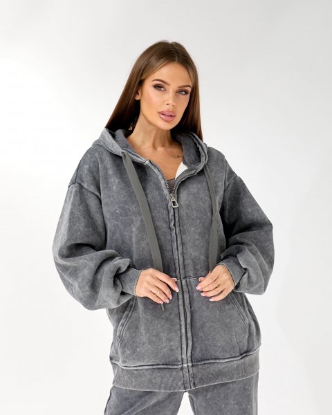Костюм кофта + штани Modengyixiu 8962 Сірий Костюм кофта + штани Modengyixiu 8962 Сірий