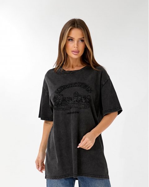 Футболка короткий рукав Fashion 9008 Чорний Футболка короткий рукав Fashion 9008 Чорний