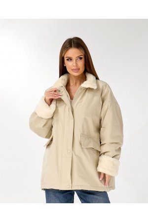 Куртка хутро Yc.Nana 99776 Бежевий