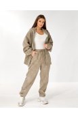 Костюм кофта + штани Modengyixiu 8961-3 Бежевий - фото Костюм кофта + штани Modengyixiu 8961-3 Бежевий - фото