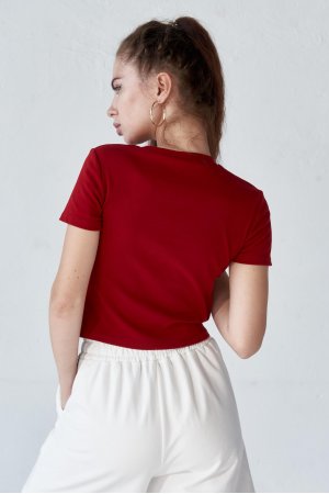 Футболка короткий рукав Happy Swetty 686-1 Бордовый
