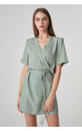 Сукня короткий рукав Remix W V1977-4 Оливковий - фото 2