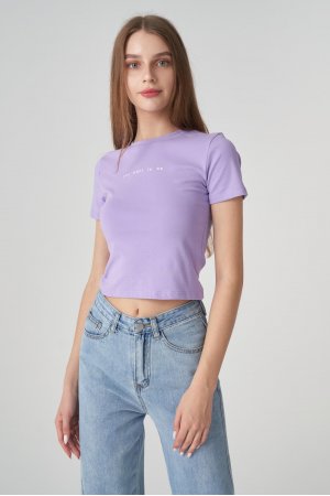 Футболка короткий рукав Happy Swetty 686-1 Бузковий
