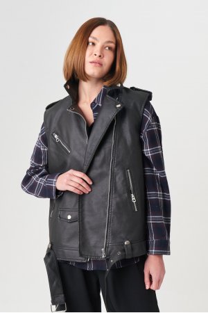 Безрукавка шкірозам AFTF Basic 2214 Чорний