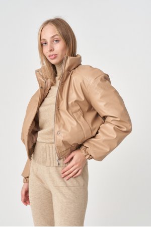 Куртка шкірзам синтепон AFTF Basic M069 Бежевий