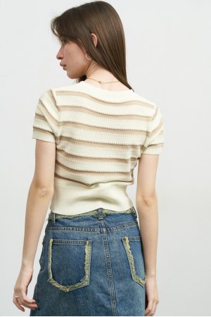 Футболка короткий рукав Juzi 103550 Бежевий
