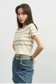 Футболка короткий рукав Juzi 103550 Бежевий - фото Футболка короткий рукав Juzi 103550 Бежевий - фото