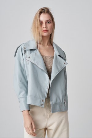 Куртка шкірзам AFTF Basic 2187 блакитний